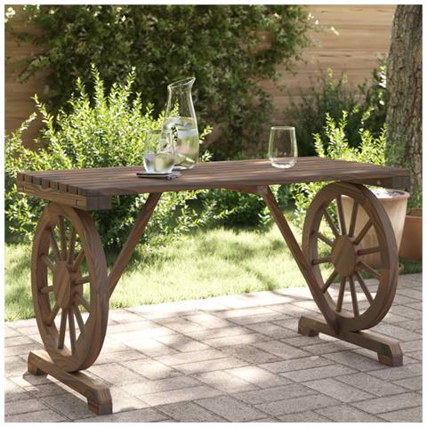 Tavolo da Giardino 115x55x65 cm in Legno Massello di Abete - Foto 1