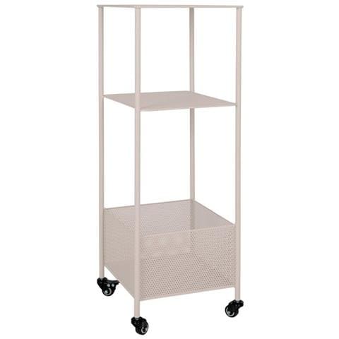 Carrello Torres - Beige - Metallo - 35x35x106 Cm - Foto 1
