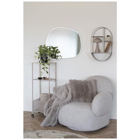 Carrello Torres - Beige - Metallo - 35x35x106 Cm - Foto 2