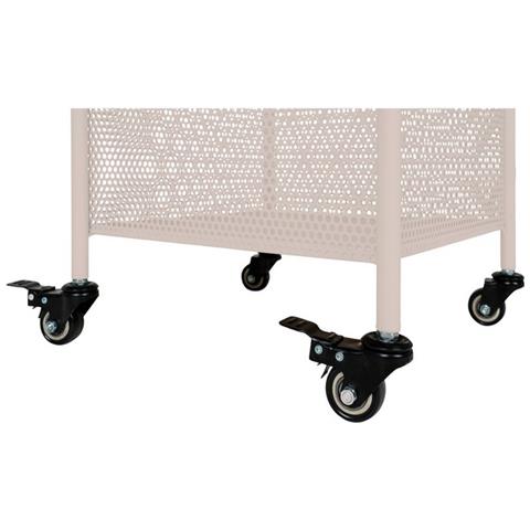Carrello Torres - Beige - Metallo - 35x35x106 Cm - Foto 5