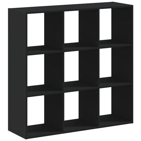 Libreria Nera 102x32x102 Cm In Legno Multistrato - Foto 2
