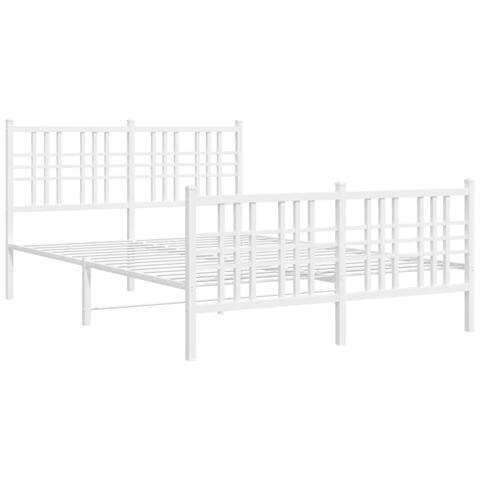 Giroletto Con Testiera E Pediera Metallo Bianco 120x200 Cm - Foto 3
