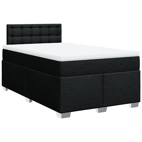 Giroletto A Molle Con Materasso Nero 120x190 Cm In Tessuto - Foto 3