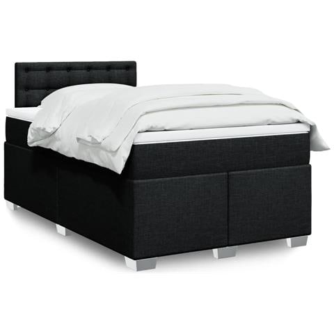 Giroletto A Molle Con Materasso Nero 120x190 Cm In Tessuto - Foto 1