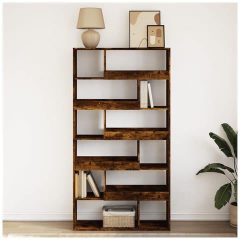 Libreria Rovere Fumo 100x33x187,5 Cm In Truciolato - Foto 3