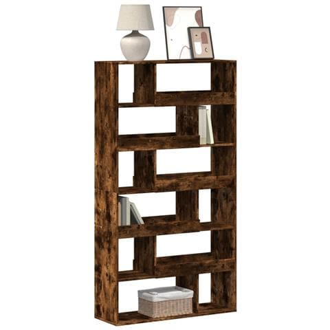 Libreria Rovere Fumo 100x33x187,5 Cm In Truciolato - Foto 1