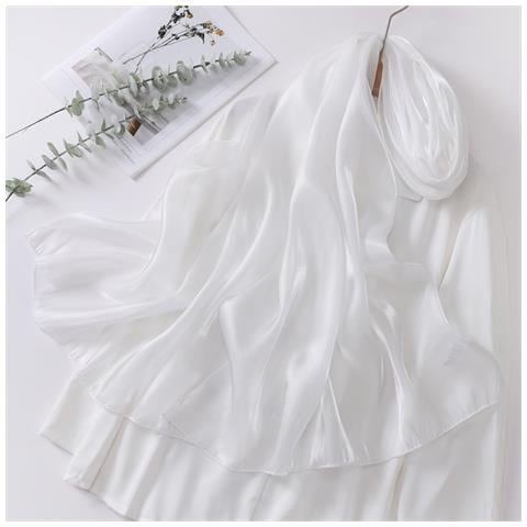 Elegante Sciarpa In Organza White - Foto 2