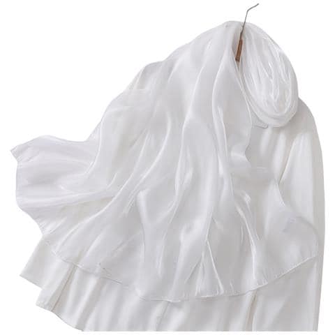 Elegante Sciarpa In Organza White - Foto 1