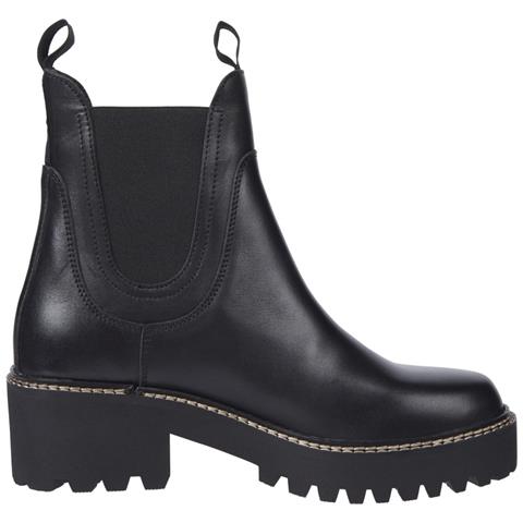 Flag Heel Chelsea Stivaletti Pelle Scarpe Donna Nero Eu 36, Fw0fw08217 Bds - Foto 2