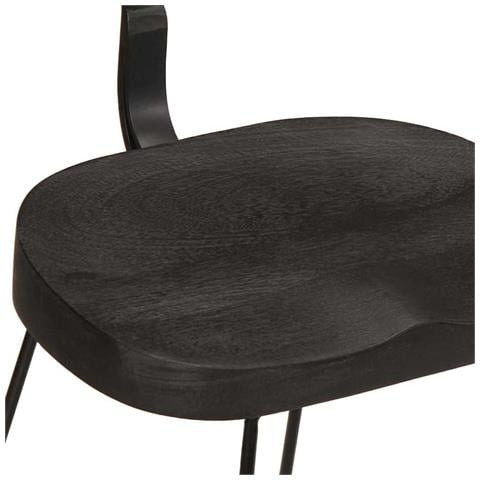 Sgabelli da Bar 2 pz Neri 49x43x79 cm Legno Massello di Mango - Foto 8