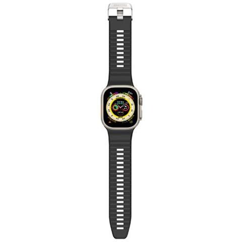 Bracciale Per Apple Watch 49 / 45 / 44 / 42m In Silicone Ultra Traction, Nero - Foto 2
