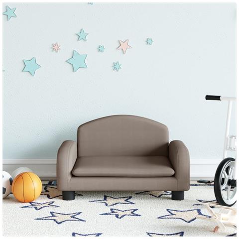 Divano Per Bambini Tortora 50x40x30 Cm In Tessuto - Foto 1