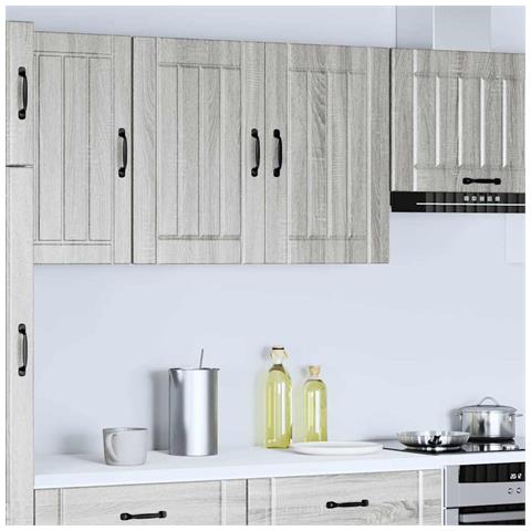 Pensile Da Cucina Lucca Grigio Sonoma In Legno Multistrato - Foto 3