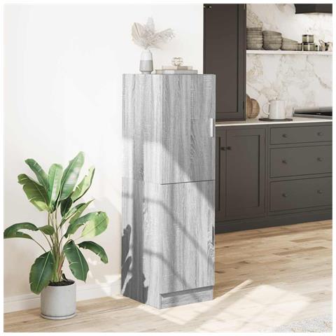 Armadietto Cucina Grigio Sonoma 38x41,5x131,5 Cm In Legno - Foto 3