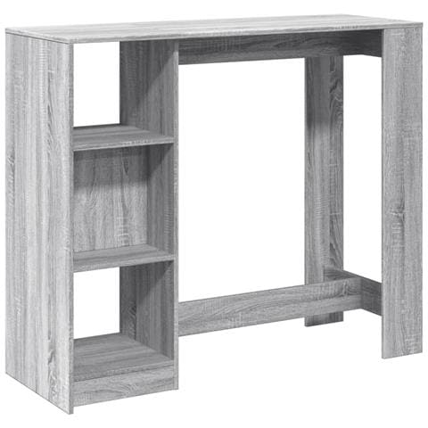Tavolo Bar Con Ripiano Grigio Sonoma 124x46x103,5cm Multistrato - Foto 2