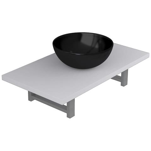 Set Mobili Da Bagno 2 Pz Ceramica Bianco - Foto 1