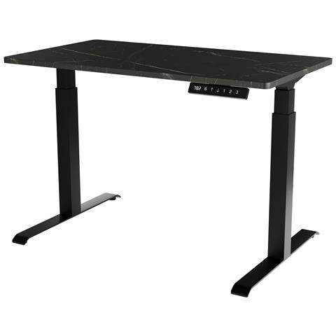 Scrivania con regolazione elettrica dell'altezza MOON 121x67x72-120 nero /san sebastian - Foto 1