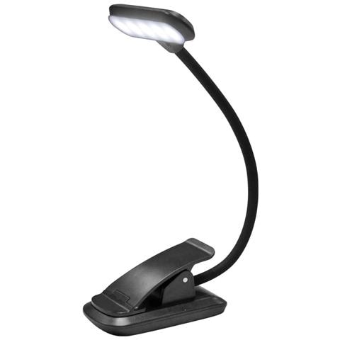 Lampada A Clip Per Libri: Luce Da Lettura Led Portatile Black - Foto 2