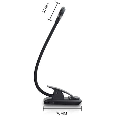 Lampada A Clip Per Libri: Luce Da Lettura Led Portatile Black - Foto 3