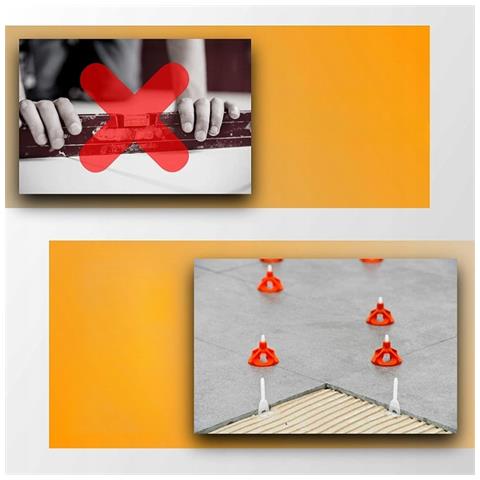 Sistema Di Livellamento Piastrelle Clips Di Montaggio 2 Mm Montaggio Rapido 100 Pezzi - Foto 4