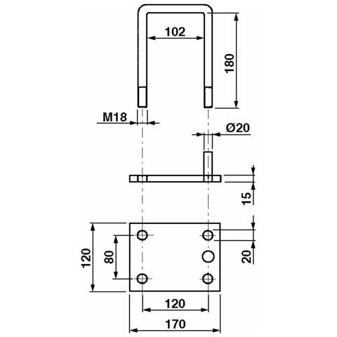 Staffa Per Molla Chisel Telaio 100x100 - Foto 2