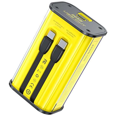 Powerbank 10000mah Usb-c / Lightning Pd 20w Serie Vanguard Ricarica Rapida, Nero / Giallo - Foto 2