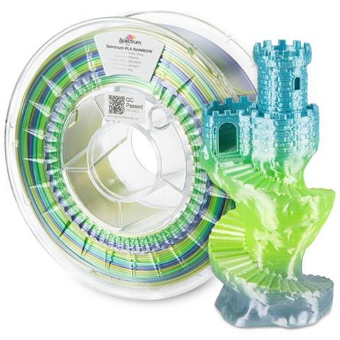 81019 materiale di stampa 3D Acido polilattico (PLA), Seta Multicolore 1 kg - Foto 1