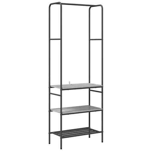 Ripiano per vestiti con mensole Grigio sonoma 60 x 30 x 171 cm - Foto 1