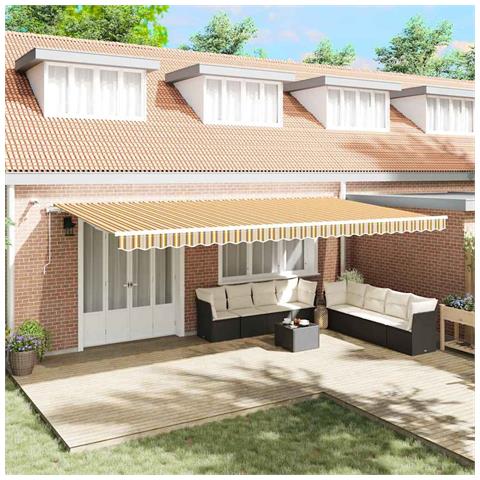 Tenda Retrattile Multicolore 600 × 350 cm Tessuto e Metallo - Foto 2