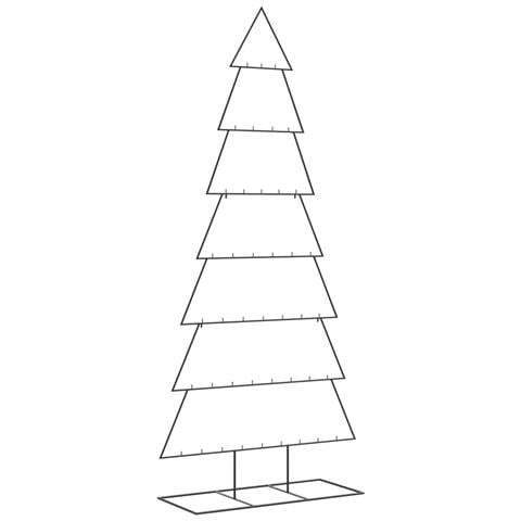 Albero di Natale Decorativo in Metallo Nero 210 cm - Foto 1