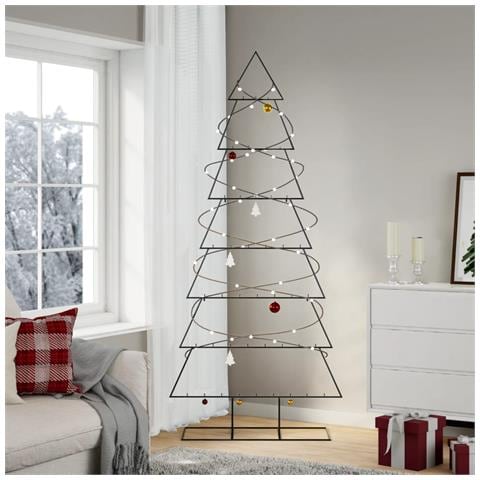 Albero di Natale Decorativo in Metallo Nero 210 cm - Foto 2