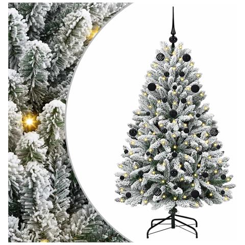 Albero di Natale artificiale con 150 LED Verde e Bianco 150 cm - Foto 1