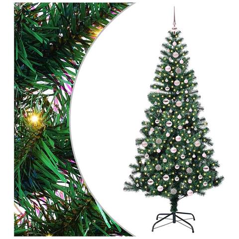 Albero di Natale artificiale con luci integrate Verde 240 cm - Foto 1