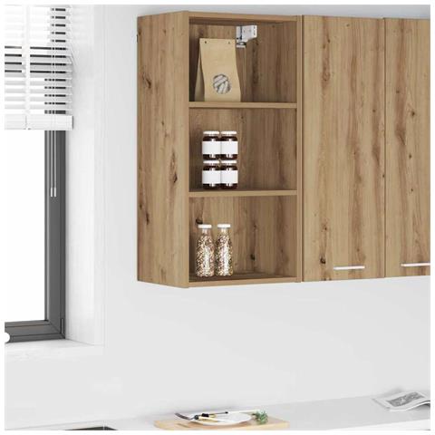 Armadio pensile Riga Rovere artigianale 40 x 29,5 x 80 cm - Foto 2
