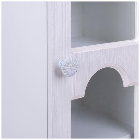 Vetrina In Legno 1 Anta Bianca 24x20x98,5 - Foto 7
