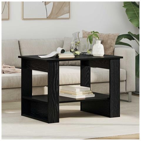 Tavolino da salotto Rovere Nero 72 x 50 x 50 cm - Foto 2