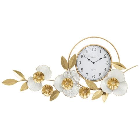 Orologio Da Parete Vkh282-oro-metallo-92,5x8x45,5 Cm - Foto 1