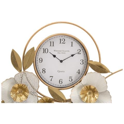 Orologio Da Parete Vkh282-oro-metallo-92,5x8x45,5 Cm - Foto 2