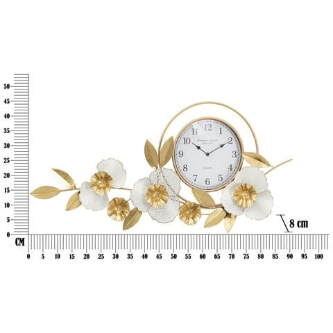 Orologio Da Parete Vkh282-oro-metallo-92,5x8x45,5 Cm - Foto 6