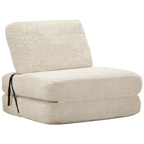 Poltrona Letto Faster In Poliestere Bianco — Si Apre A 204x80 Cm - Foto 1