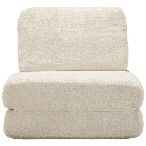 Poltrona Letto Faster In Poliestere Bianco — Si Apre A 204x80 Cm - Foto 2