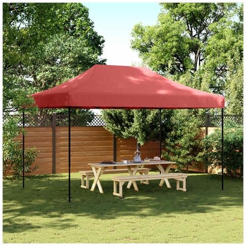 Tenda Party Borgogna 292 x 440 x 315 cm Tessuto Oxford - Foto 2