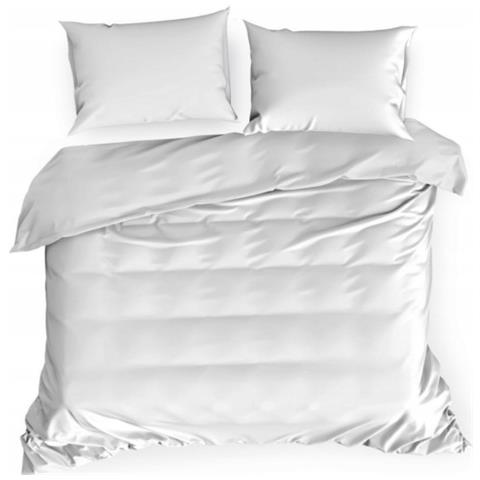 Set di biancheria da letto in microfibra 140x200+2x70x80 - Bianco - Morbido come il velluto - Design elegante - Foto 3
