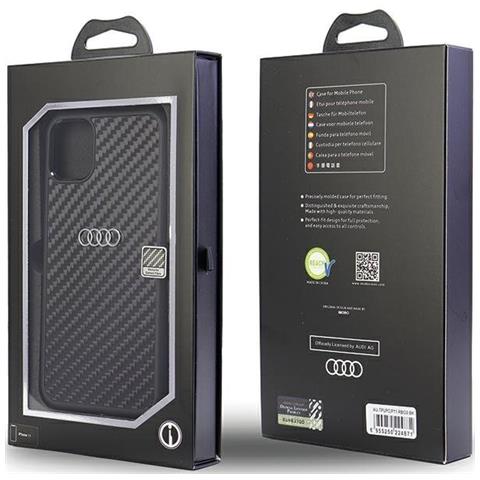 Custodia In Fibra Di Carbonio Audi Per Iphone 11 / Xr - Nera - Foto 4
