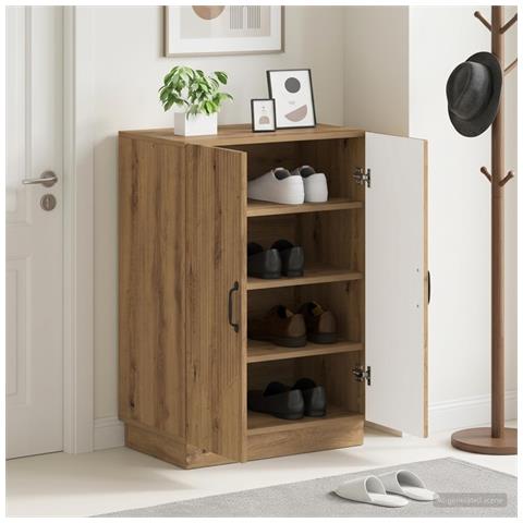 Mobile per scarpe HOORN 59,5 x 39,5 x 87 cm Rovere Artigianale - Foto 2