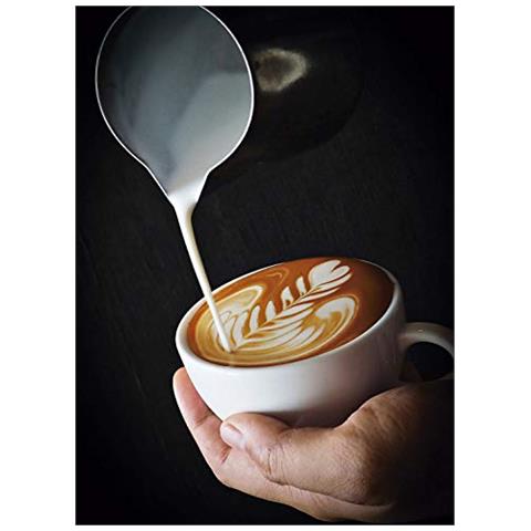 Lattiera in acciaio inox per baristi, rossa - Foto 2
