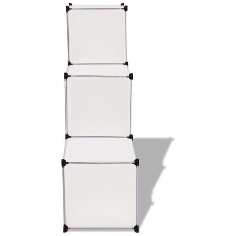 Armadio Salvaspazio A Cubo Con 6 Scomparti Bianco - Foto 6