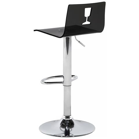 Set Di 2 Sgabelli Da Bar In Plastica Trasparente Color Nero Busan - Foto 20