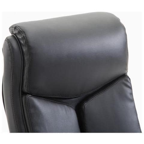 Sedia Ufficio Vaud XL in Similpelle I Poltrona Ergonomica Girevole con Alto Schienale E Braccioli I Poltrona Studio Portata Max 140 kg Nero - Foto 5