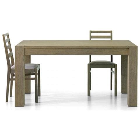 Elvis - Tavolo Da Pranzo Moderno Allungabile In Rovere Spazzolato 90 X 160/210/260 - Foto 1